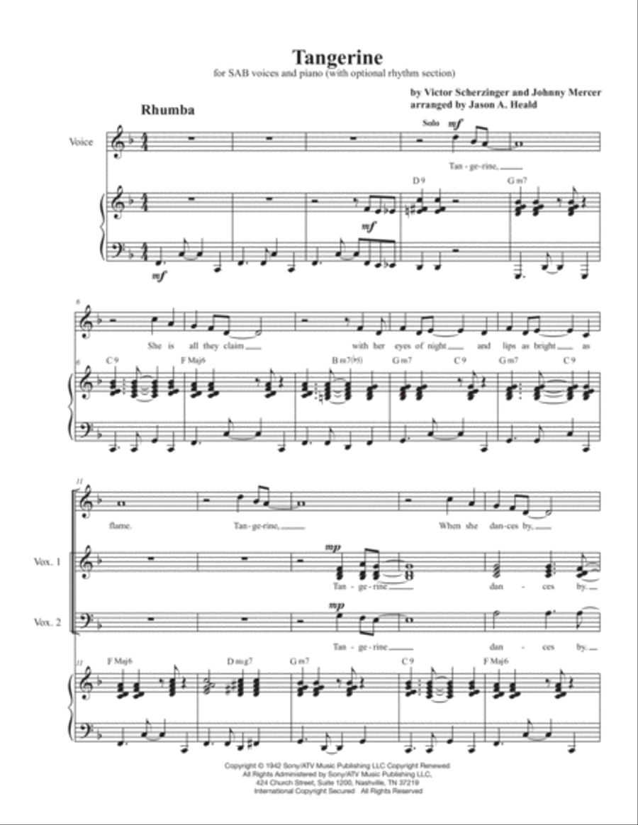 Tangerine 3-Part scores gallery preview page 3