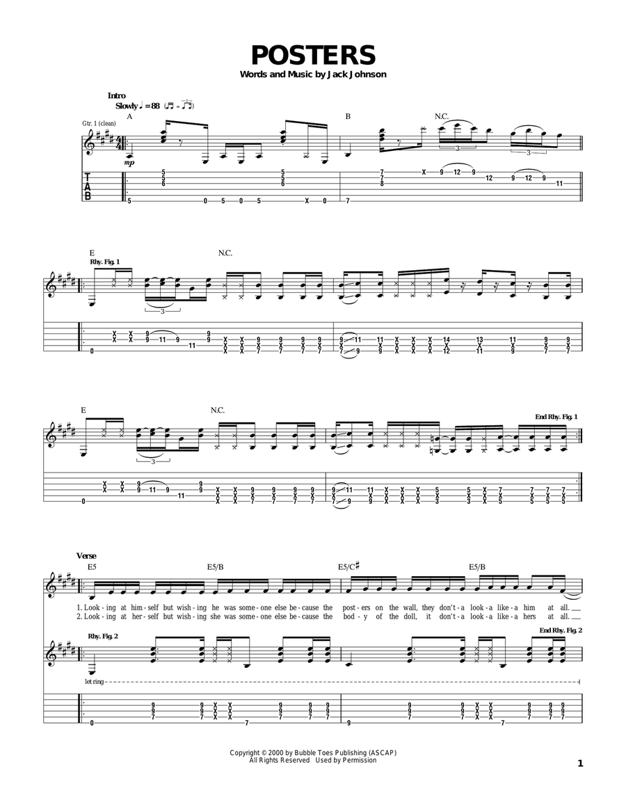 Posters Posters Acoustic Guitar scores gallery preview page 1