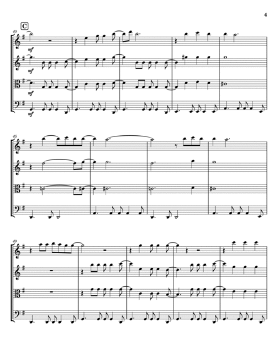 Oh Happy Day Oh Happy Day String Quartet scores gallery preview page 4