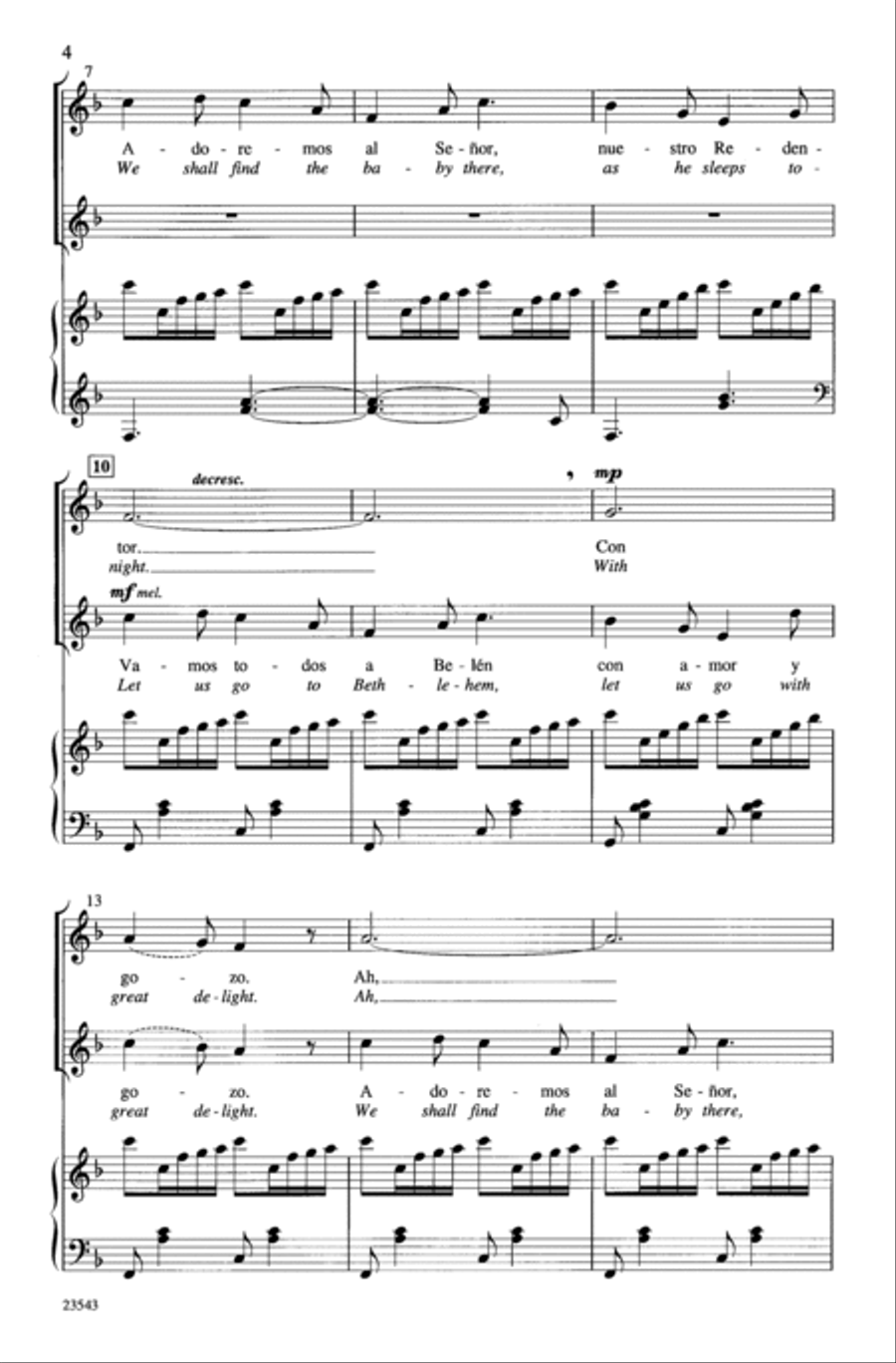 Vamos todos a Belén (Let Us Go to Bethlehem) SSAA scores gallery preview page 3