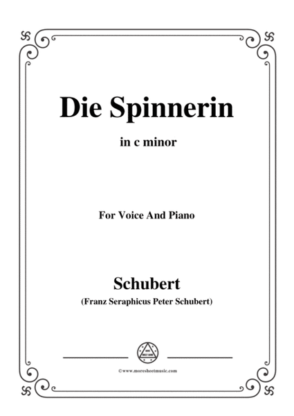 Schubert-Die Spinnerin,in c minor,for voice and piano image number null