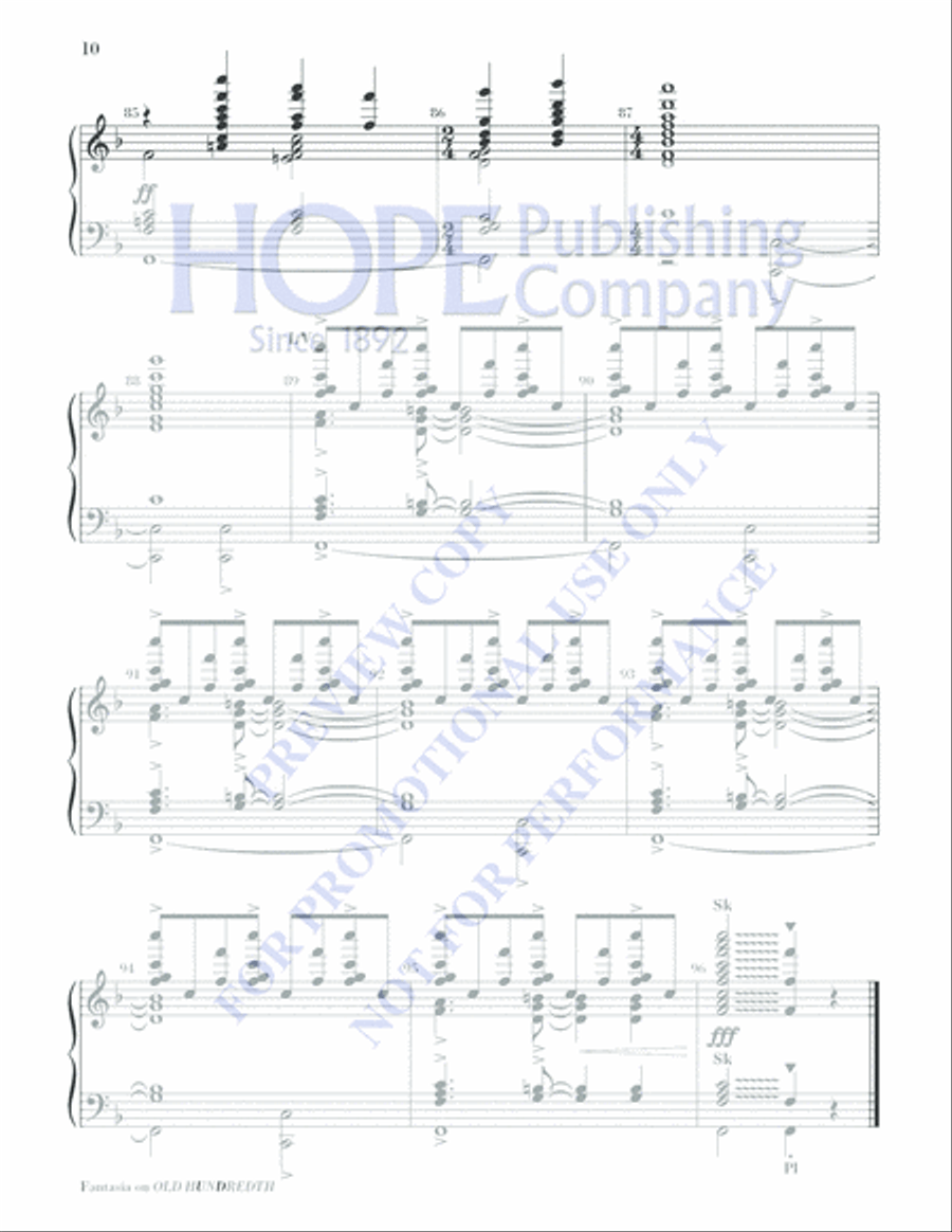 Fantasia On Old Hundredth 5-Octaves scores gallery preview page 10