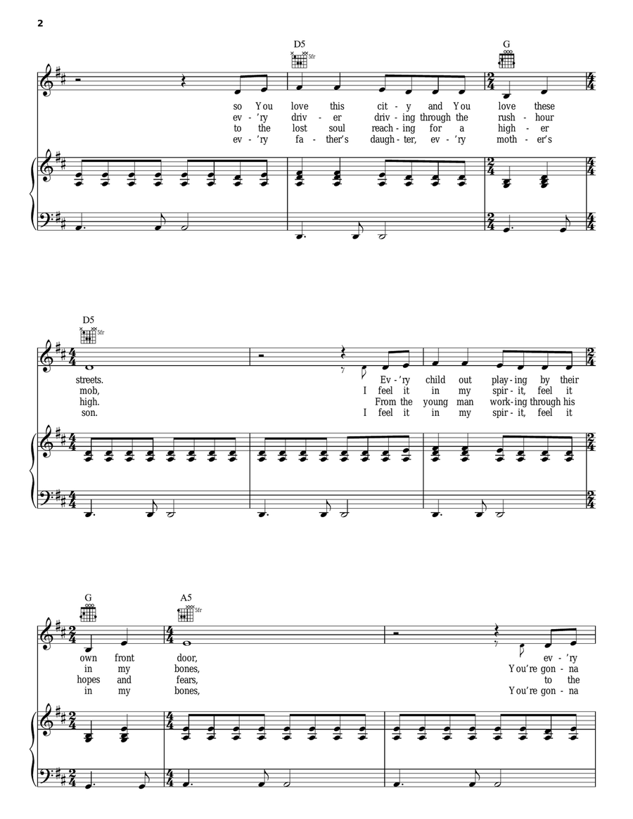 Revival Revival Piano, Vocal, Guitar scores gallery preview page 2