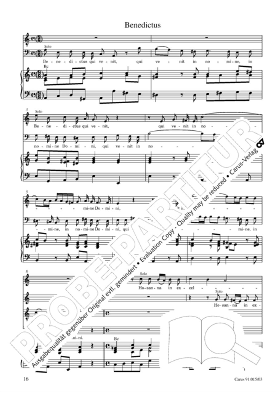 Mass in C (Missa in C) 4-Part scores gallery preview page 17