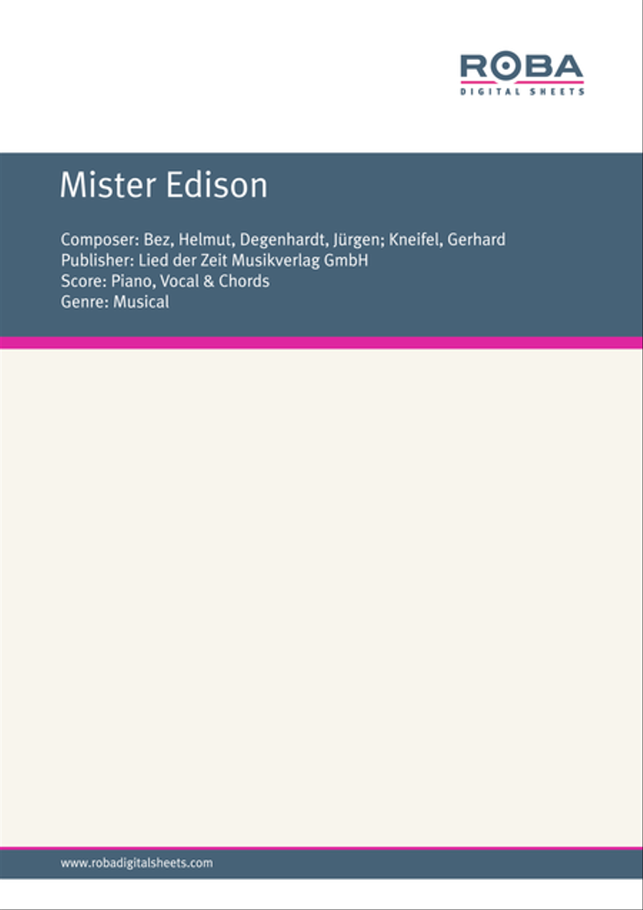 Mister Edison Voice scores gallery preview page 1