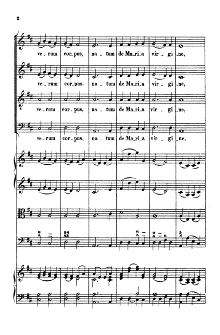 Ave Verum Corpus, K. 618 4-Part scores gallery preview page 3