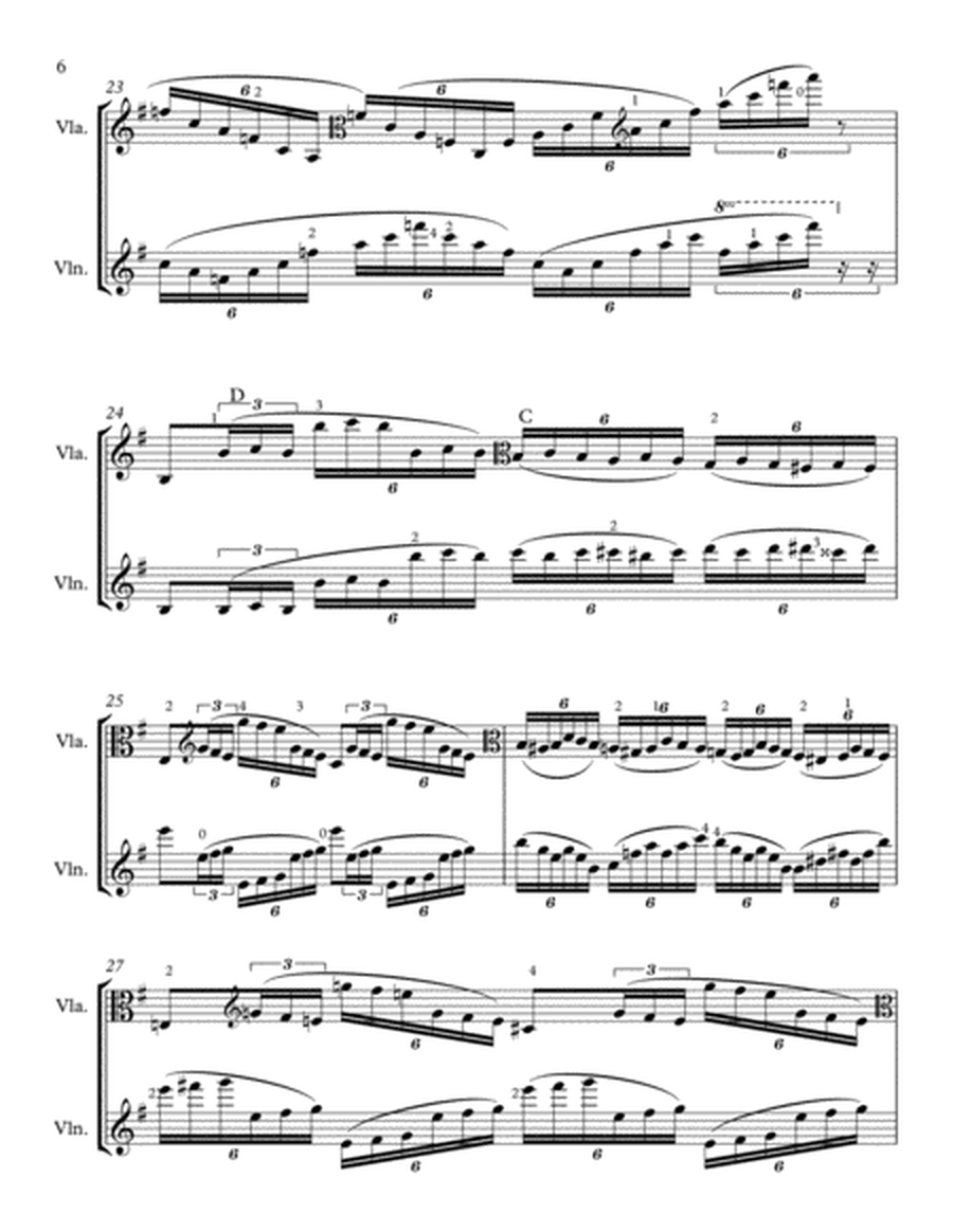 Wieniawski 8 Caprices, op.18: #3 in G for viola and violin image number null