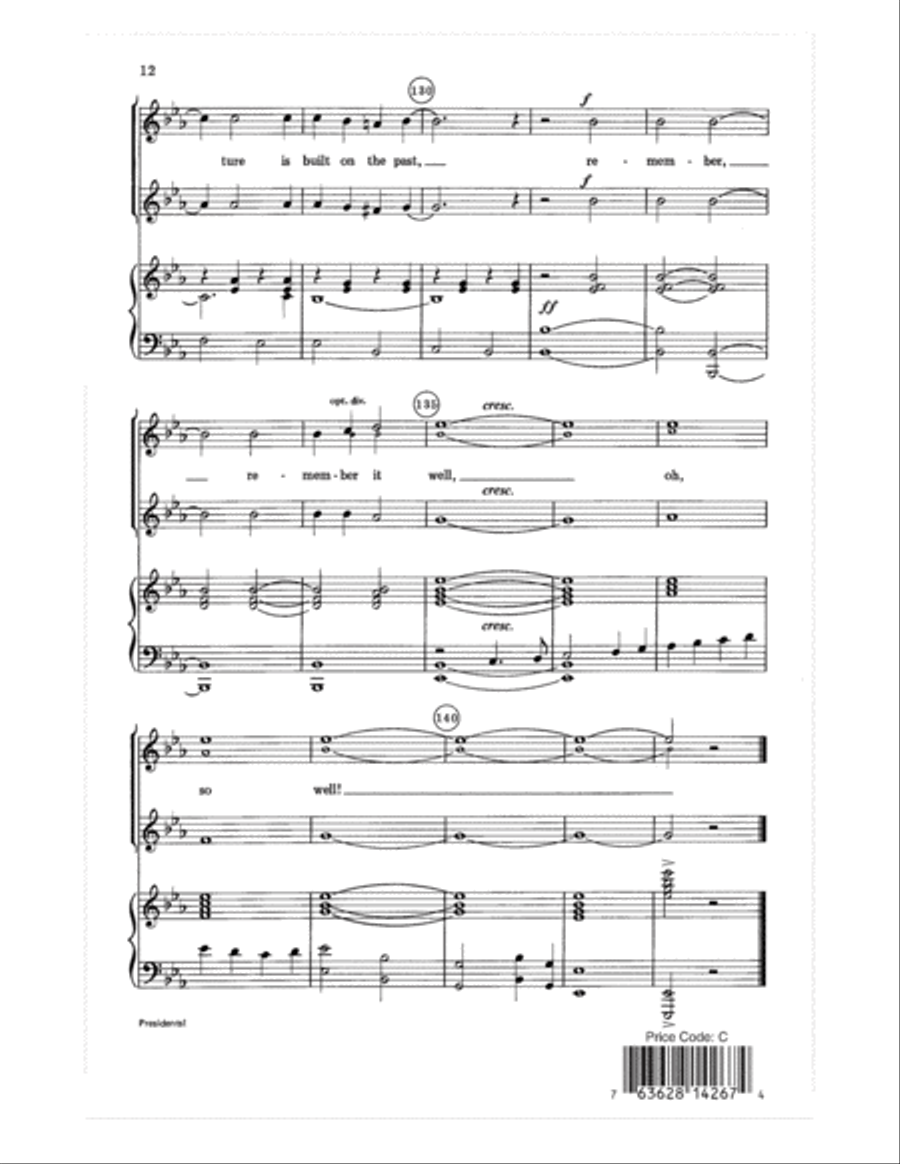 Presidents! Presidents! Unison Choir scores gallery preview page 12