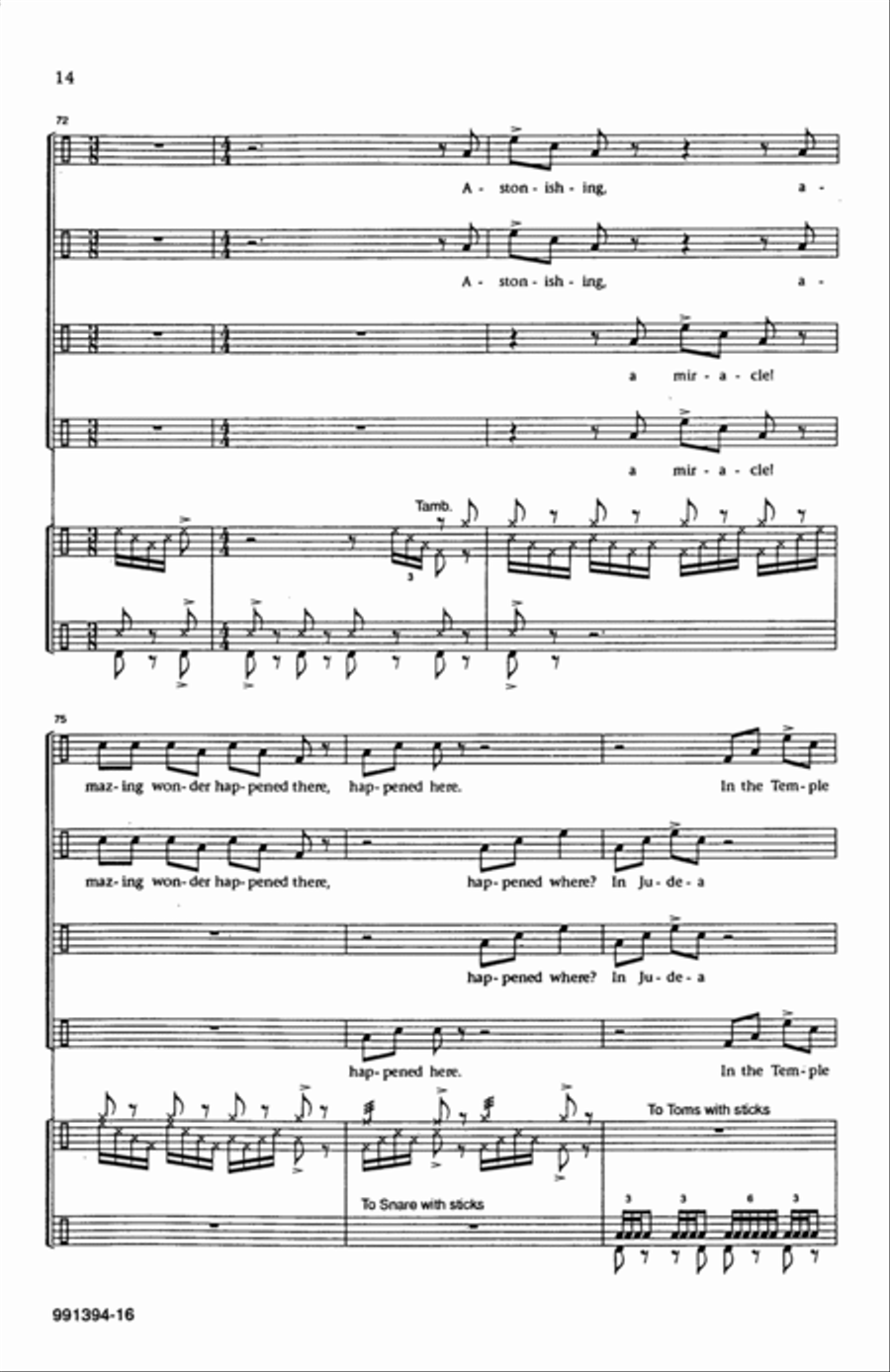 A Chanukah Dreidle 4-Part scores gallery preview page 12