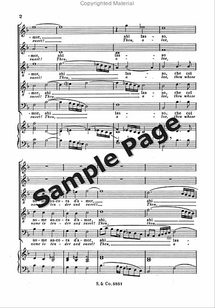 Monteverdi Cruda Amarilli Satt SATTB scores gallery preview page 5