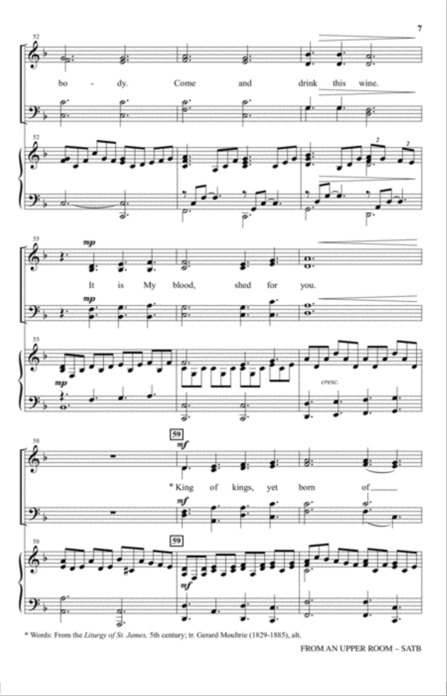 From An Upper Room From An Upper Room 4-Part scores gallery preview page 6