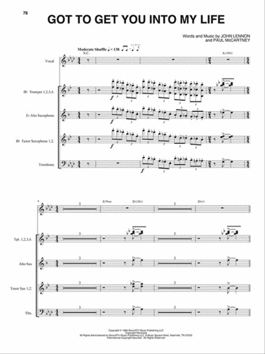 Jazz/Pop Horn Section Saxophone scores gallery preview page 3