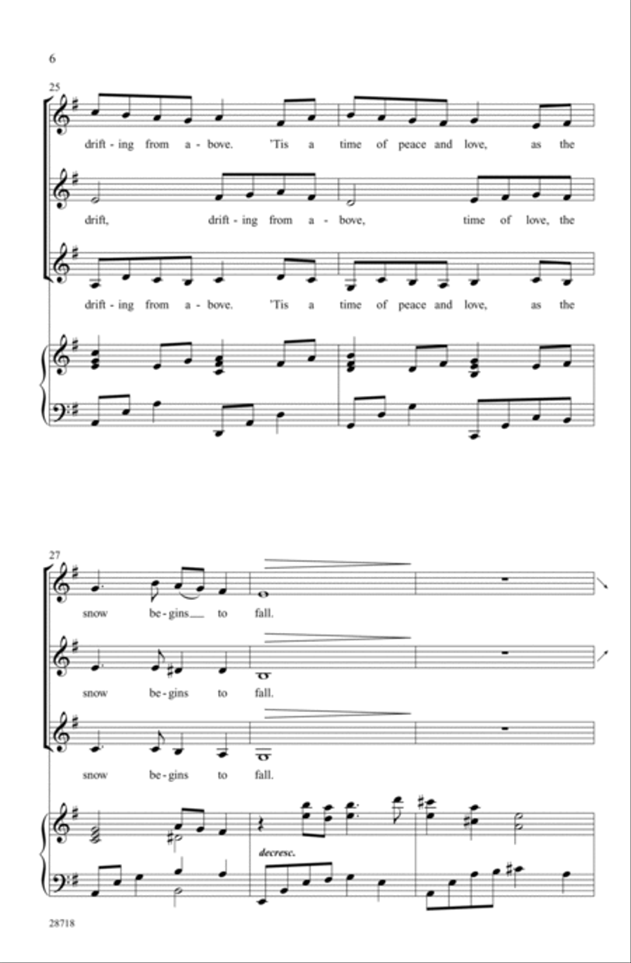The Snow Begins to Fall SSA scores gallery preview page 4