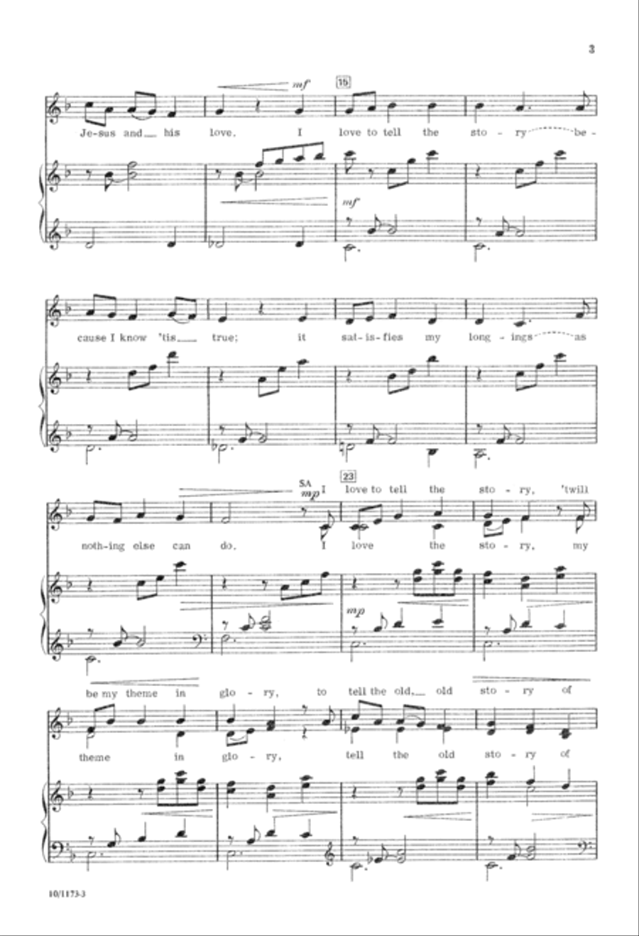 I Love to Tell the Story I Love to Tell the Story 4-Part scores gallery preview page 3