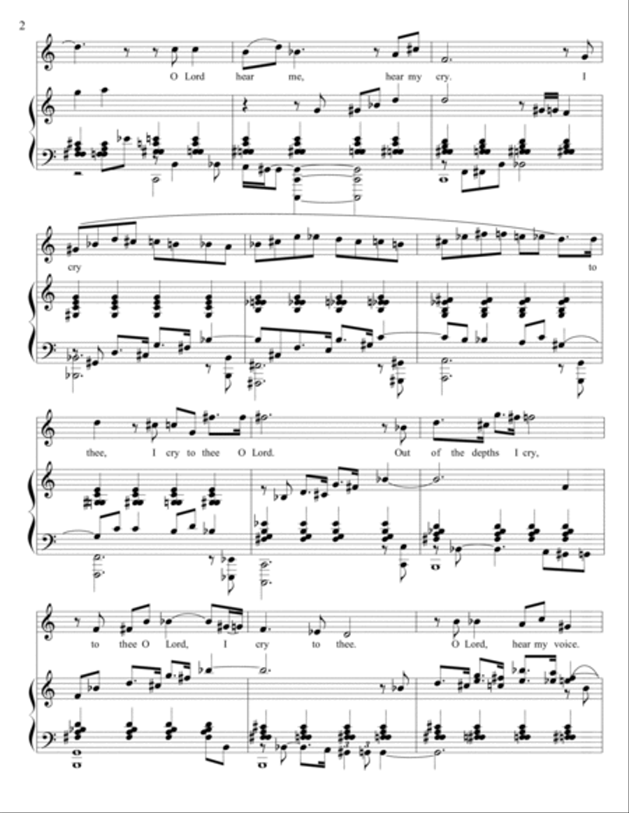 Psalm 130 (De Profunds) Soprano Voice scores gallery preview page 4