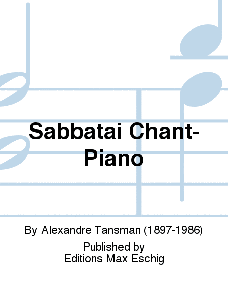 Sabbatai Chant-Piano