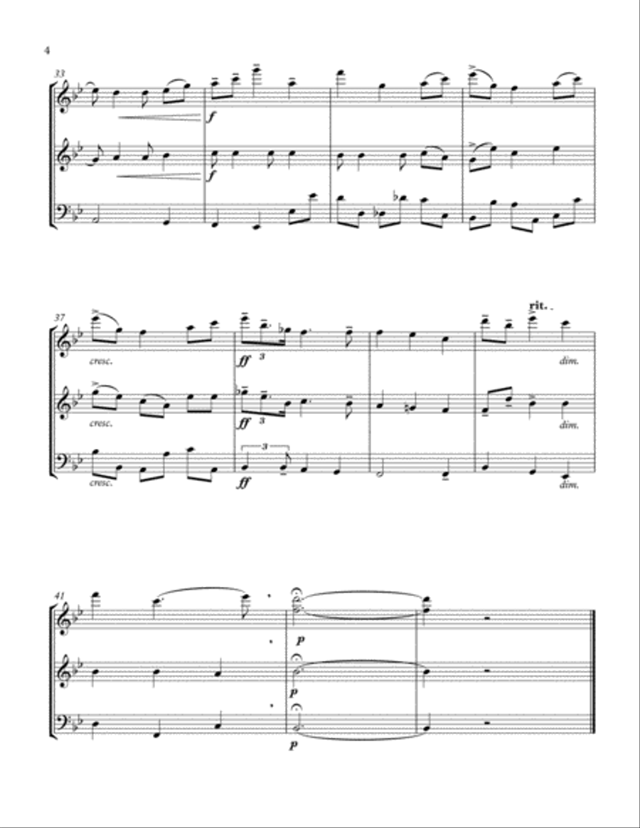 Nimrod Two Violins and Cello Trio-Two Tonalities Included String Trio scores gallery preview page 4