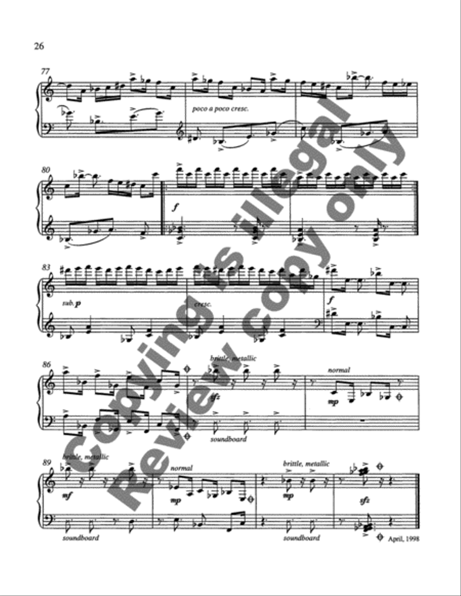 Four Etudes for Solo Harp Harp scores gallery preview page 12