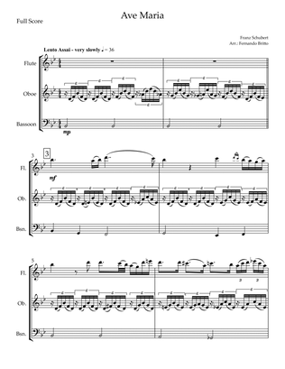 Ave Maria (Franz Schubert) for Woodwind Trio