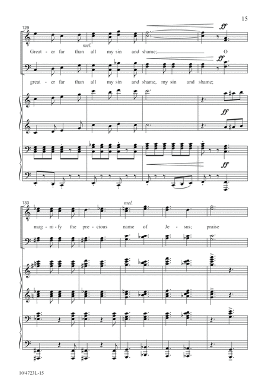 Wonderful Grace of Jesus TTBB scores gallery preview page 15