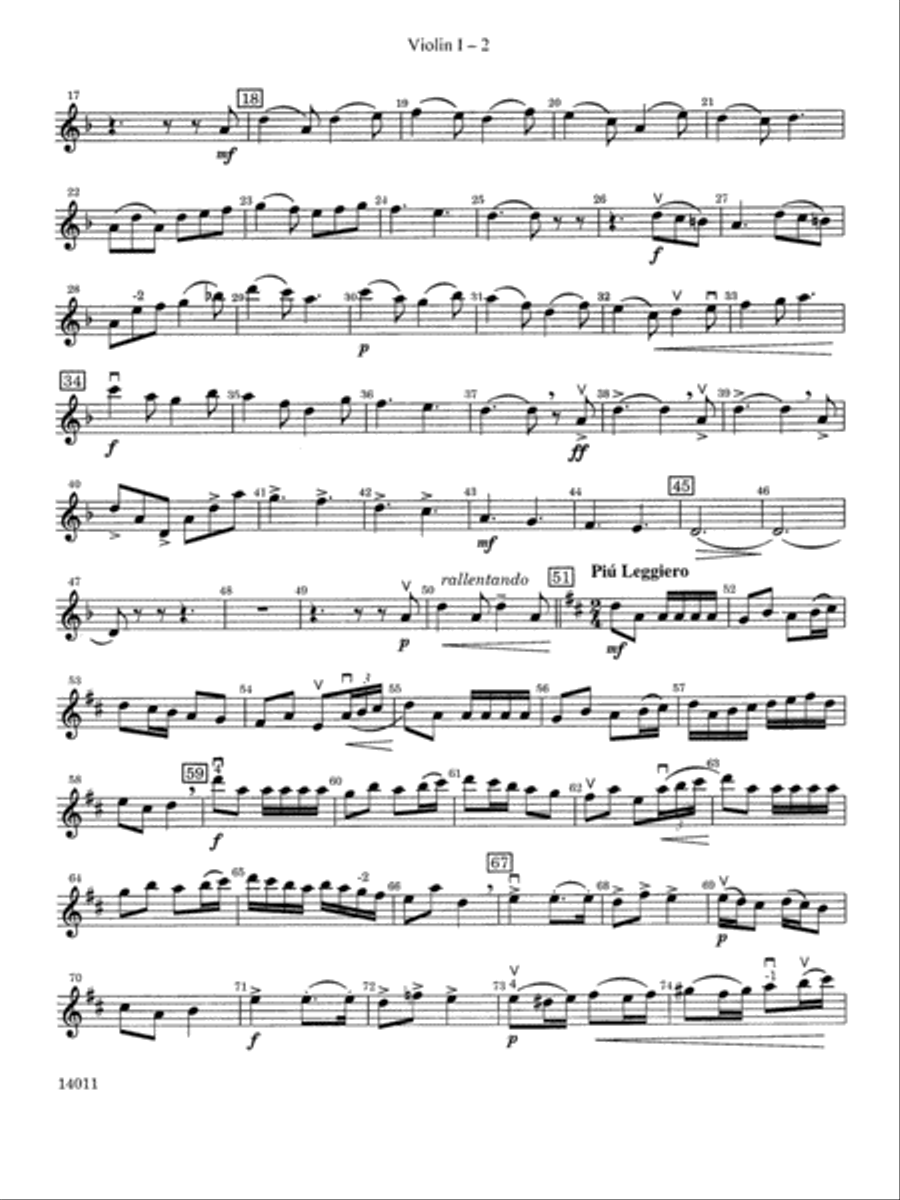 Folk Song and Shanty: 1st Violin String Orchestra scores gallery preview page 2
