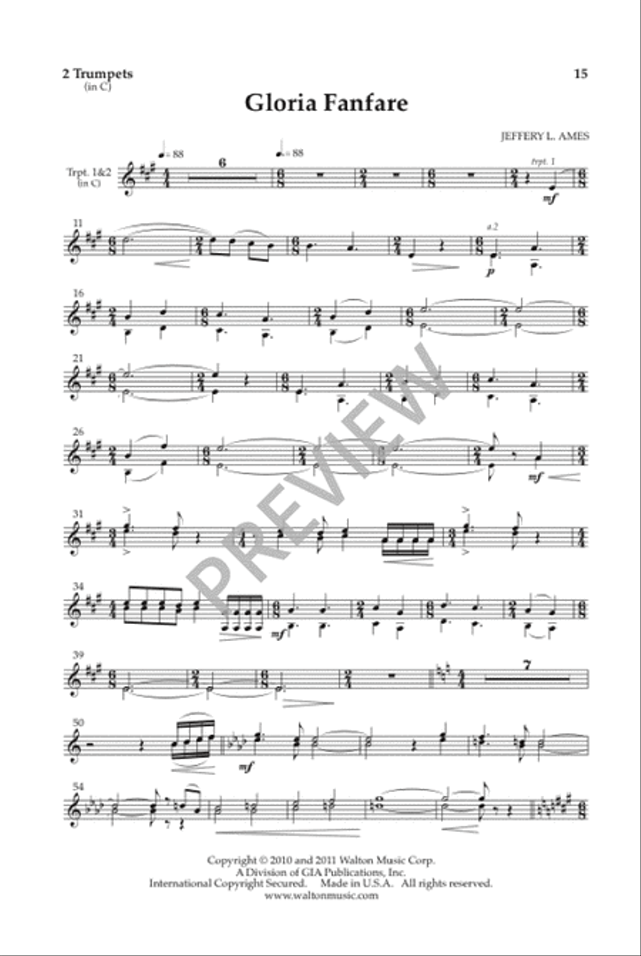 Gloria Fanfare - TTBB Gloria Fanfare - TTBB TTBB scores gallery preview page 16
