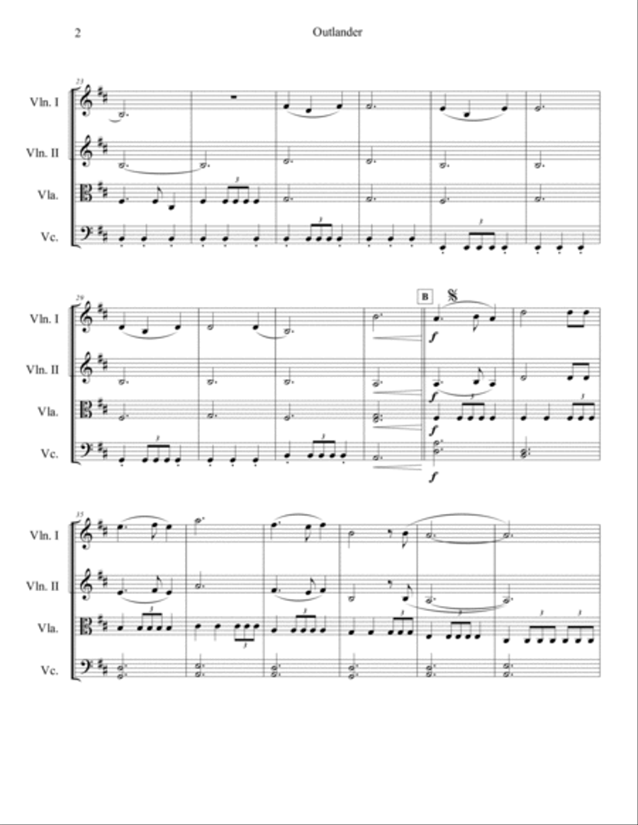 Dance Of The Druids String Quartet scores gallery preview page 3