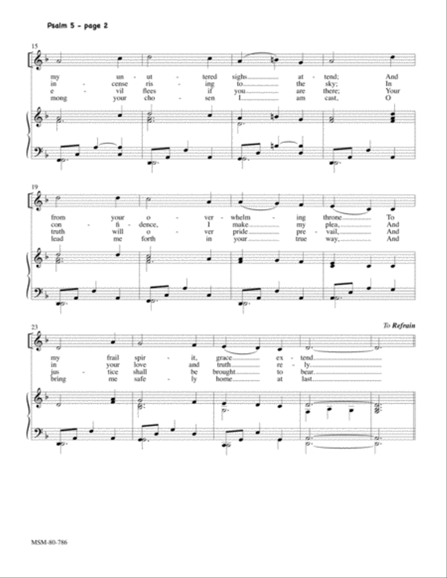 Psalm 5 4-Part scores gallery preview page 2