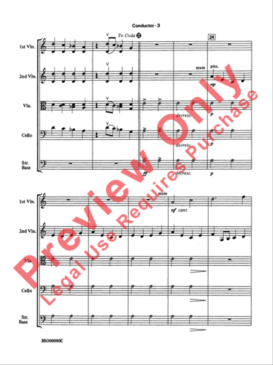 Fantasia for Strings String Orchestra scores gallery preview page 5