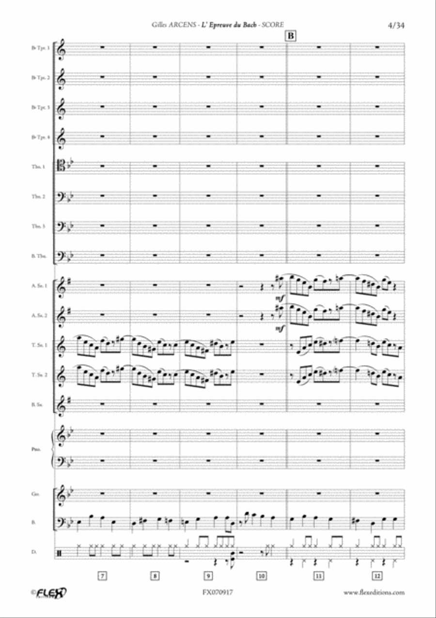 L'epreuve du Bach L'epreuve du Bach Big Band scores gallery preview page 4