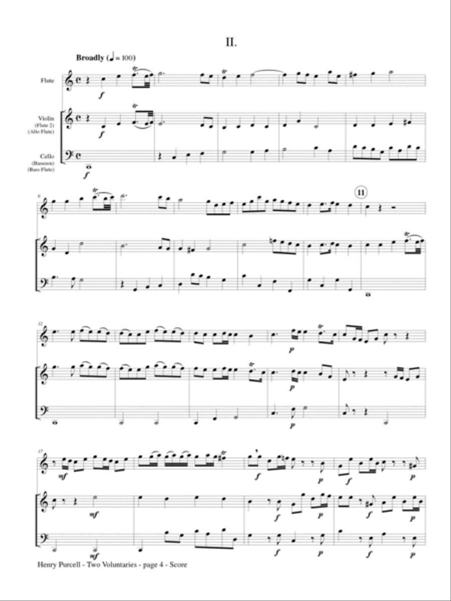 Two Voluntaries for Chamber Trio School and Community scores gallery preview page 3