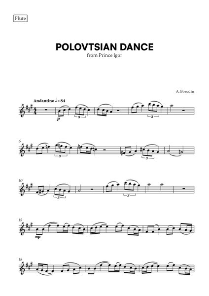 Polovtsian Dance (from Prince Igor) (for Flute) image number null
