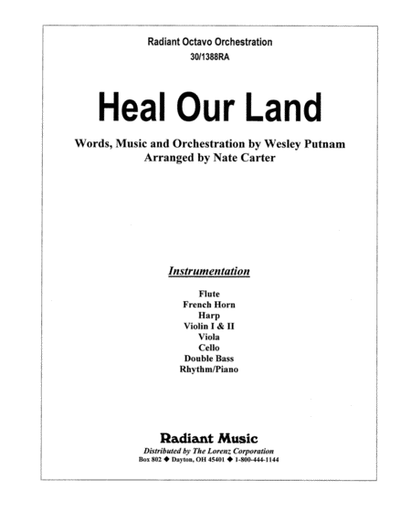 Heal Our Land - Orchestration