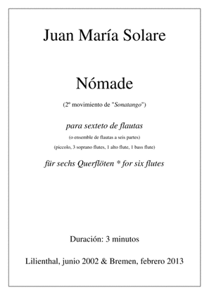 Book cover for Nómade [flute choir - 6 parts]