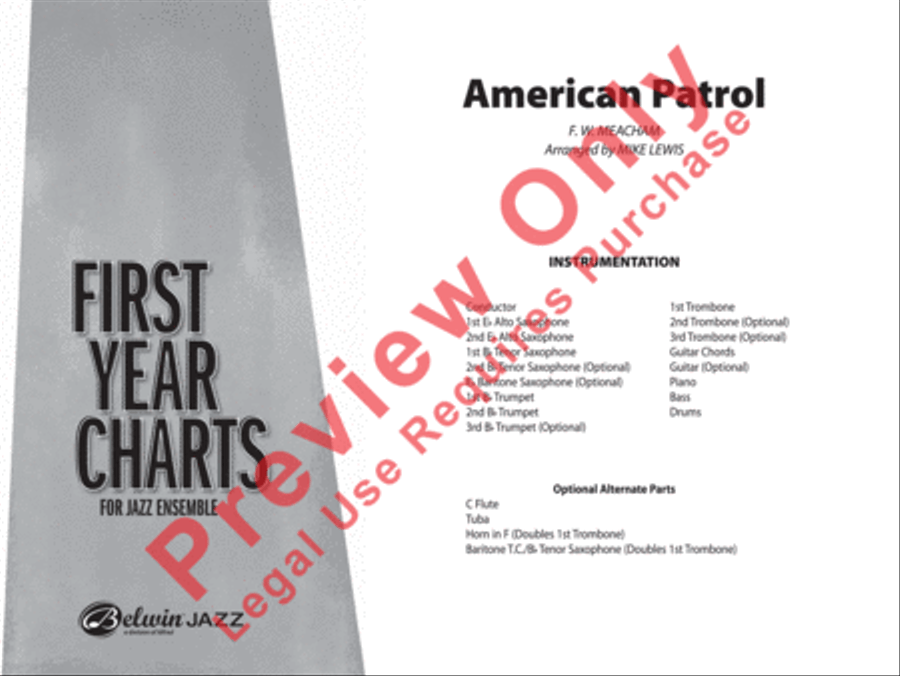 American Patrol Jazz Ensemble scores gallery preview page 2