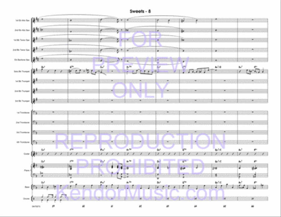 Sweets (Full Score) Jazz Ensemble scores gallery preview page 9