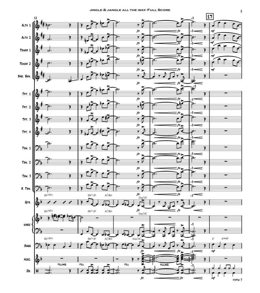 Jingle Jangle All The Way- for Jazz Ensemble/ Big Band image number null