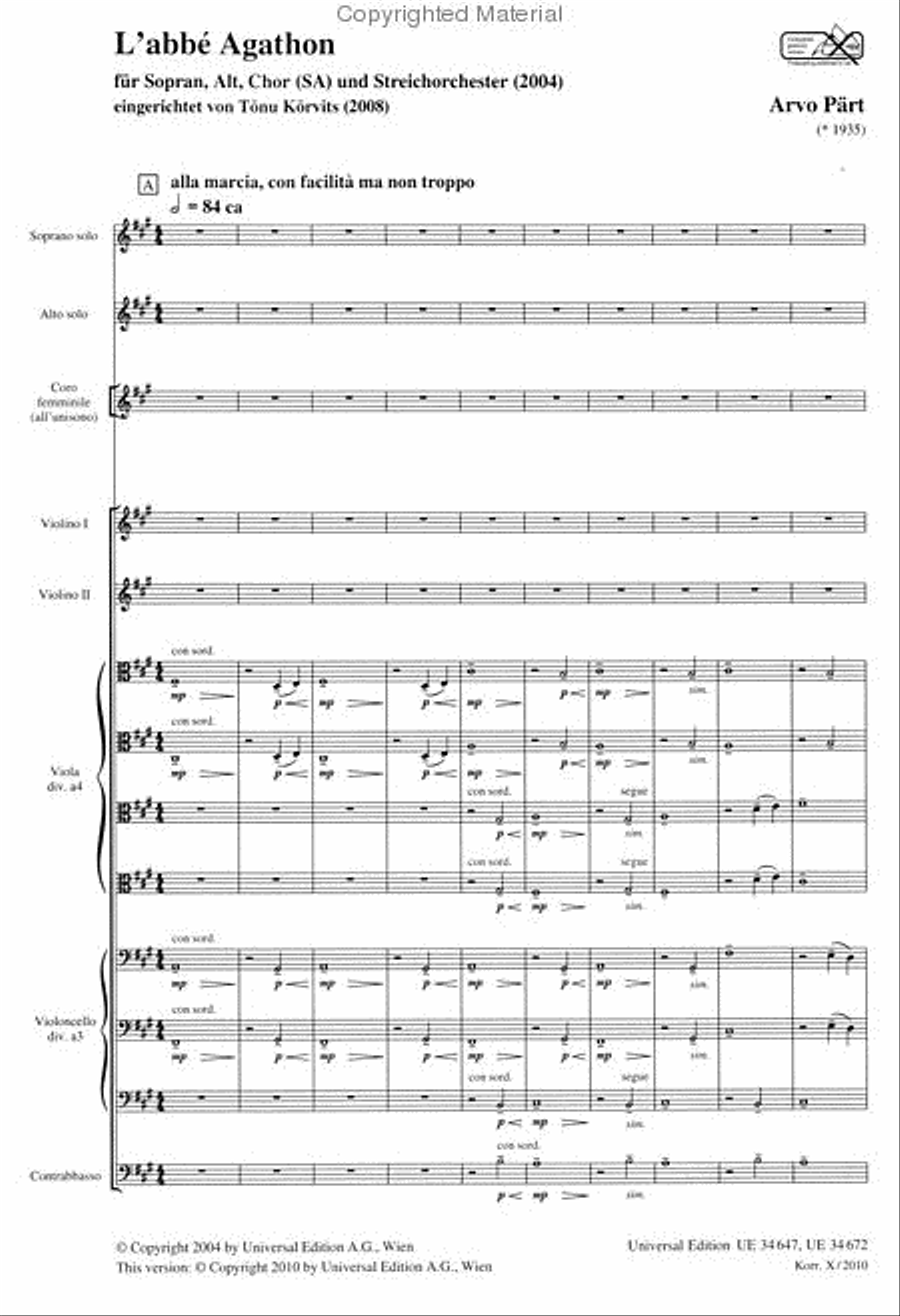 L'Abbé Agathon SA scores gallery preview page 2