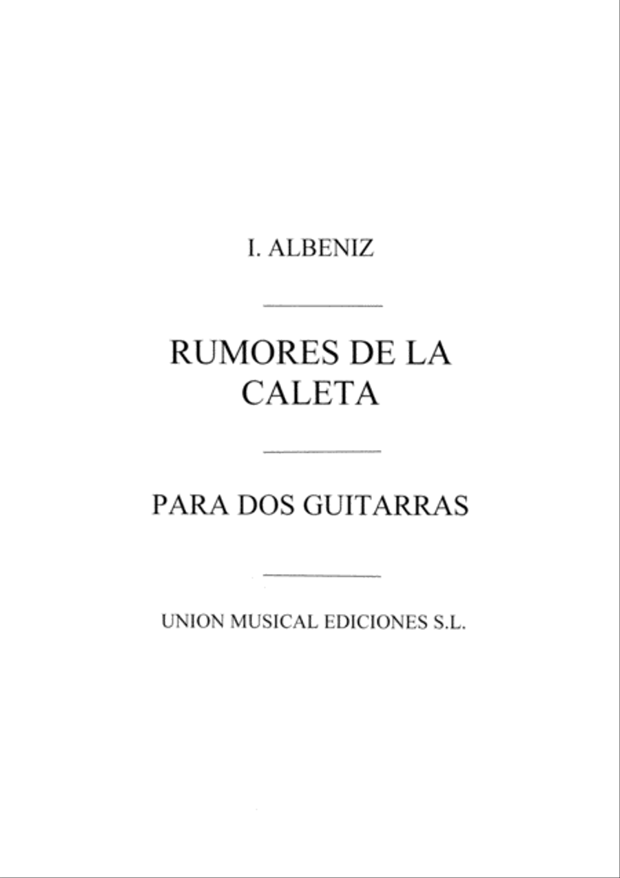 Albeniz Rumores De La Caleta Malaguena Acoustic Guitar scores gallery preview page 1