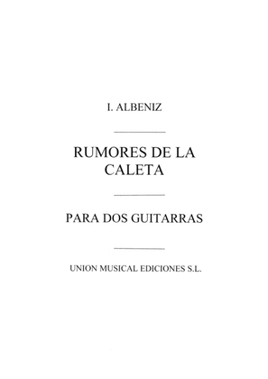 Book cover for Albeniz Rumores De La Caleta Malaguena