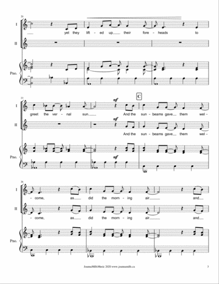 The Crocuses (for 2-Part Choir) 2-Part scores gallery preview page 4