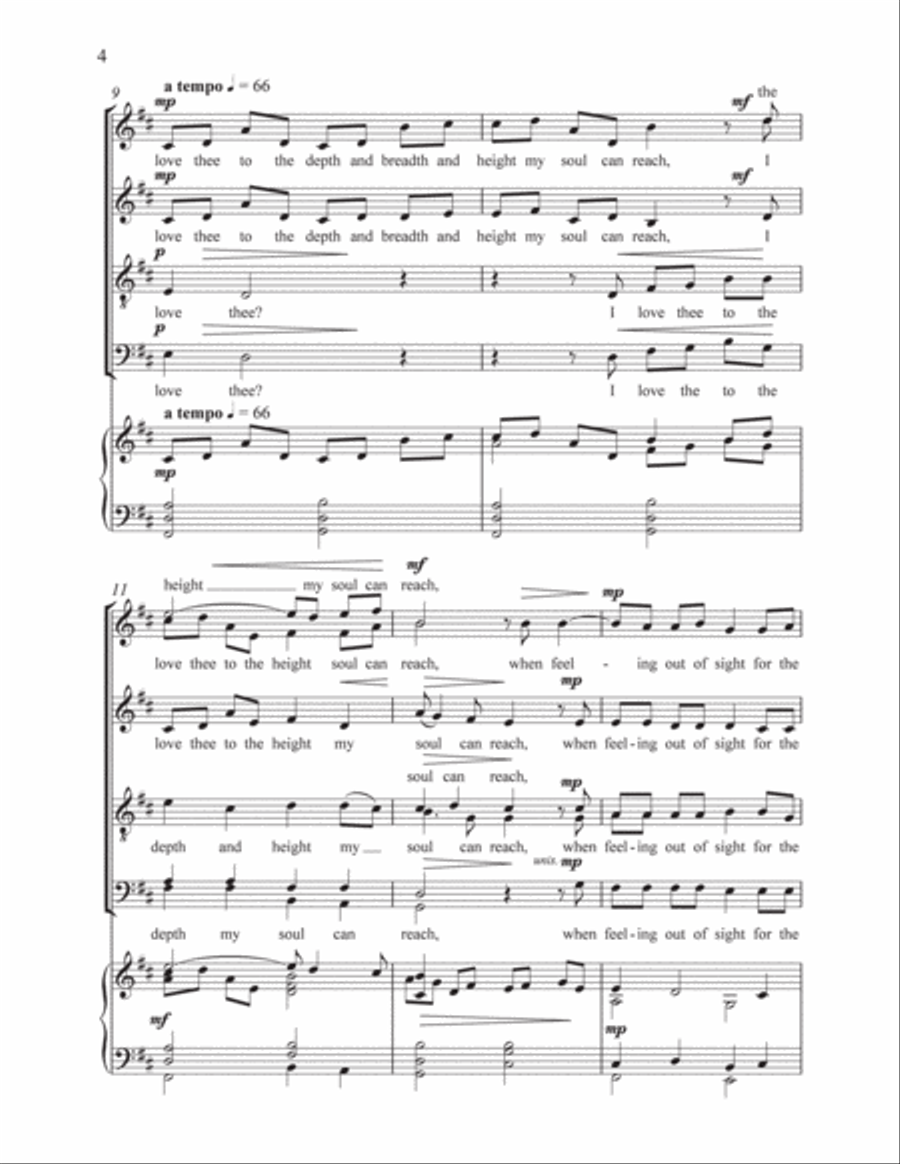 How Do I Love Thee? How Do I Love Thee? 4-Part scores gallery preview page 3