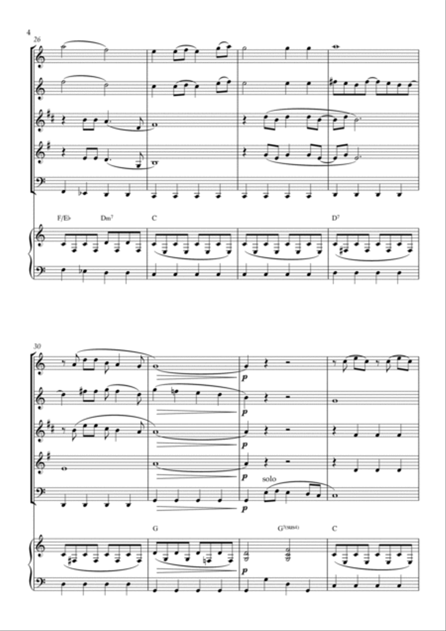Every Breath You Take Woodwind Quintet scores gallery preview page 4