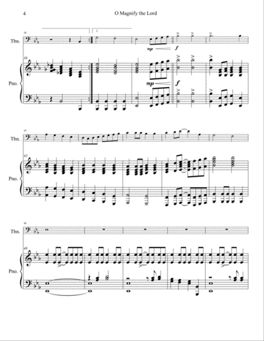 O Magnify The Lord Piano scores gallery preview page 5