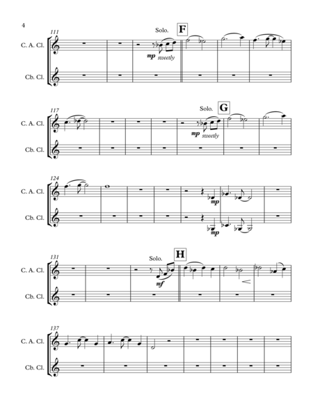 Little Concerto for Alto Clarinet and Clarinet Choir (Contrabass Clarinet Part)