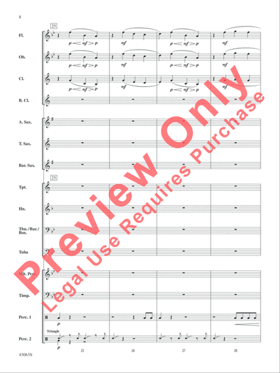 Fire's Edge Fire's Edge Concert Band scores gallery preview page 9