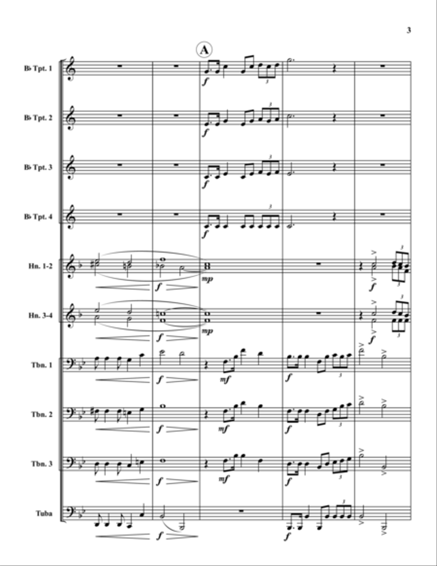 Endless Mountain Fanfare Brass Ensemble scores gallery preview page 3