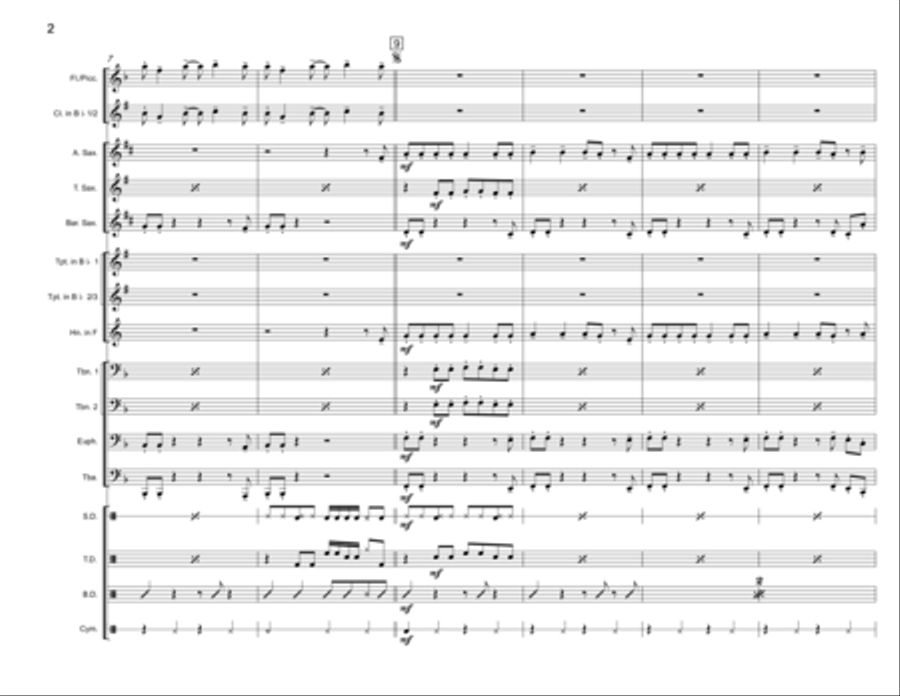 Hot To Go! Marching Band scores gallery preview page 2