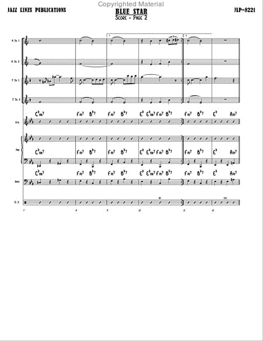 Blue Star Tenor Saxophone scores gallery preview page 5