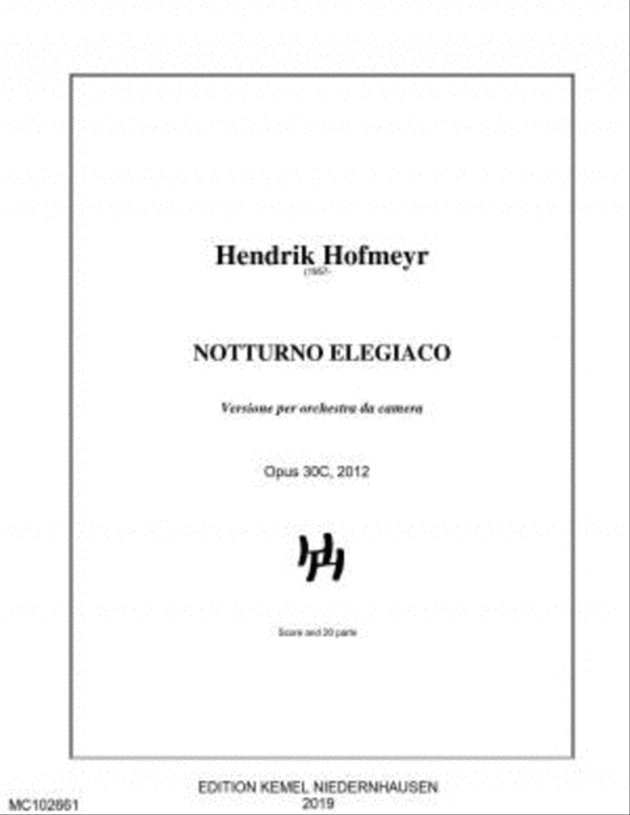 Notturno elegiaco Chamber Orchestra scores gallery preview page 1